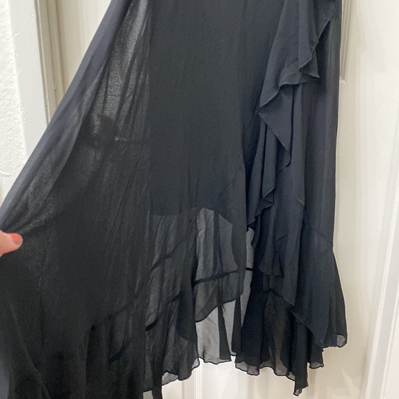 •NWT•Miusol Lace/Ruffle Black Dress - Picture 5 of 15